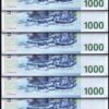South Korea 1000 Won 2007, UNC, 10 Pcs LOT, Consecutive, P-54