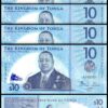 Tonga 10 Pa'anga 2023 2024, UNC, 5 Pcs LOT, Consecutive, Polymer, NEW DESIGN A00