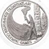 Turkey 1988 Silver Coin 925 Ag, OLYMPIC WINTER GAMES BEAR/TORCH, 10000 LIRA, UNC
