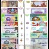 Uzbekistan 9 Pcs UNC Set 25 50 100 200 500 1000 5000 10000 50000