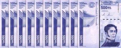 Venezuela 500000 500,000 Bolivares 2020 2021, UNC, 10 Pcs LOT, Consecutive,P-113