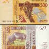 W.A.S, GUINEA BISSAU 500 Francs 2018, UNC, P-New (919S)