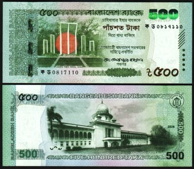 Bangladesh 500 Taka 2026, UNC, P-81 New Sign