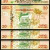 Cook Islands 20 Dollars 1992, AUNC / UNC, 10 PCS LOT, Prefix AAA P-9,Little Pale - Image 3