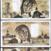 France 500 Francs 1987, UNC, 2 Pcs PAIR, Consecutive, P-156f, Pascal