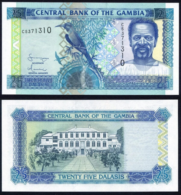 Gambia 25 Dalasis 2001, UNC, P-22c