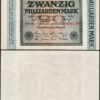 Germany 20 Milliarden (Billion) 20.000.000.000 Mark 1923, AU , P-118, Watermark