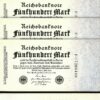 Germany 500 Mark 1922, UNC-, 5 Pcs LOT,  P-74c, Beautiful Watermark