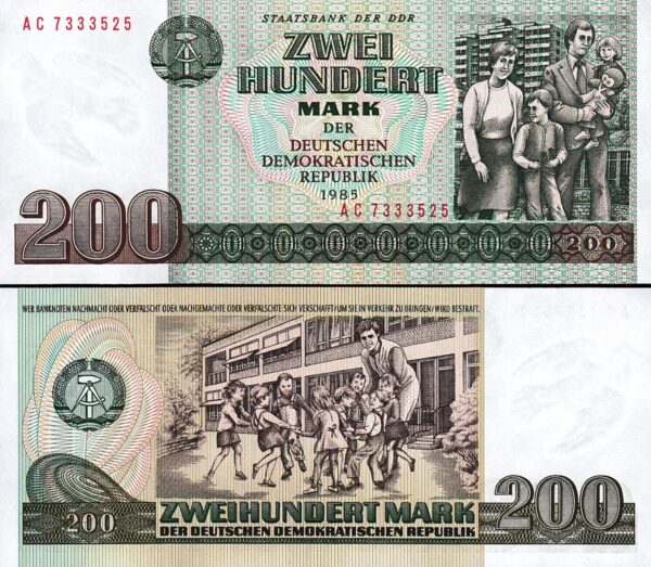 Germany DDR 200 Mark 1985, UNC, P-32