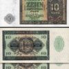 Germany (Democratic) 10 Mark 1948, UNC, 2 Pcs PAIR, Consecutive, P-12b,Watermark