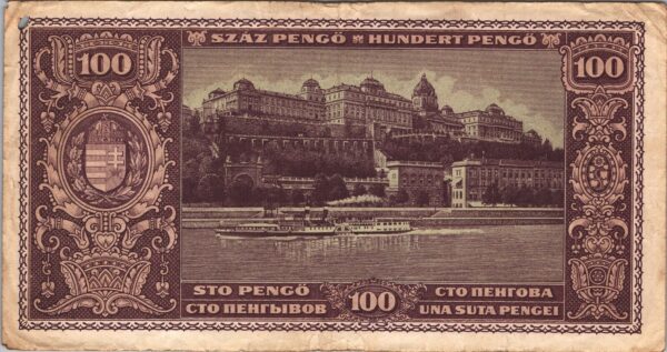 Hungary 100 Pengo 1945, Good Condition, P-111 - Image 3