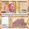 India 200 Rupees 2018, UNC , 5 PCS LOT , Consecutive, GANDHI, P.New, New Design - Image 3