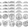 India 5 x 7 PCS Coins Set, 10 25 50 Paise 1 2 5 10 Rupees 1988 2010, AU- UNC