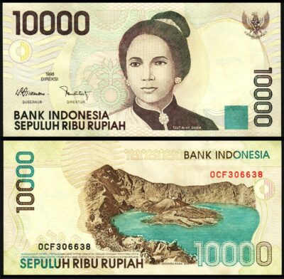 Indonesia 10000 10,000 Rupiah 1998 / 2005, UNC, P-137h