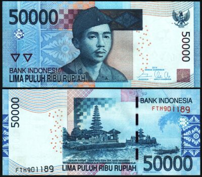 Indonesia 50000 50,000 Rupiah 2014, UNC, P-152e