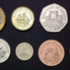 Jersey 8 Pcs UNC Coin Set, 1 2 5 10 20 50 Pence 1 2 Pound 1998 2009, UNC, QEII