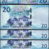 Lesotho 20 Maloti 2021 - 2022, UNC, 5 PCS LOT, P-NEW DESIGN