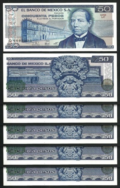 1973 Mexico 20 Pesos P64 banknote UNC 