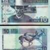 Namibia 10 Dollars 2001, UNC, 5 Pcs LOT, Consecutive, P-4c, Sign 3