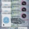 Nicaragua 5 Cordobas 2019 2020, UNC, 20 Pcs LOT, Consecutive POLYMER, P-219 Comm - Image 3