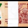 Nigeria 10 Naira 2021, UNC, ½ BUNDLE, Pack of 50 PCS, Consecutive, Polymer,P-New - Image 3