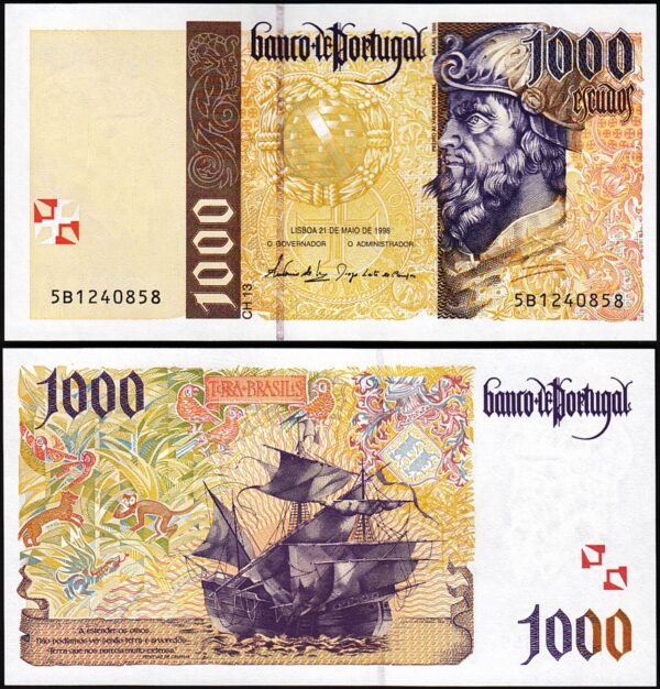 Portugal 1000 Escudos 21-5-1998, UNC, P-188c
