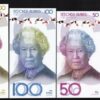 REDONDA ISLAND 5 x 6 PCS SET 5 10 50 100 200 500 £ UNC 2019 HYBRID POLYMER QEII