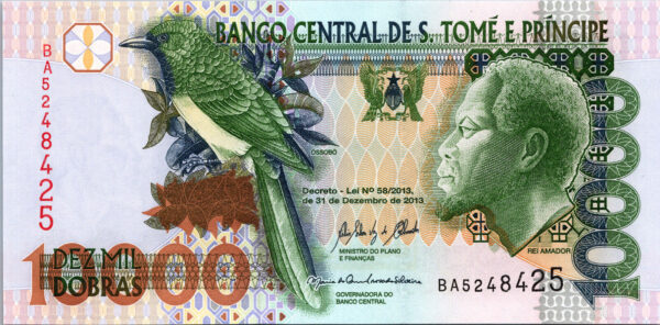 Saint Thomas, Sao Tome 10000 Dobras 2013, RADAR 5248425, UNC- P-66