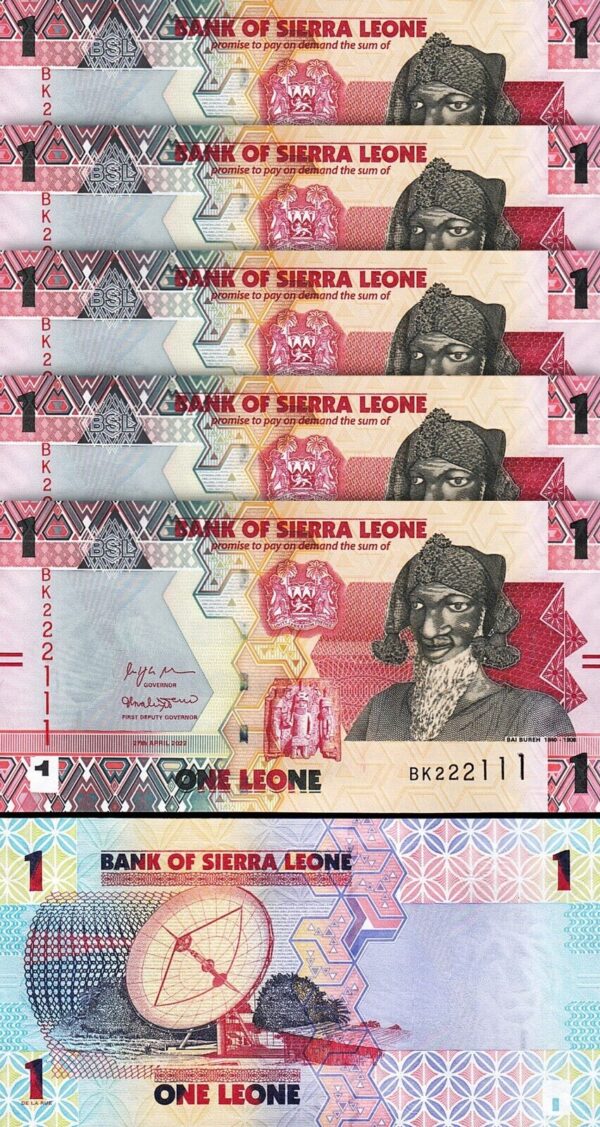 Sierra Leone 1 Leone 2022, UNC, 10 Pcs LOT, Consecutive, P-34 - Image 3