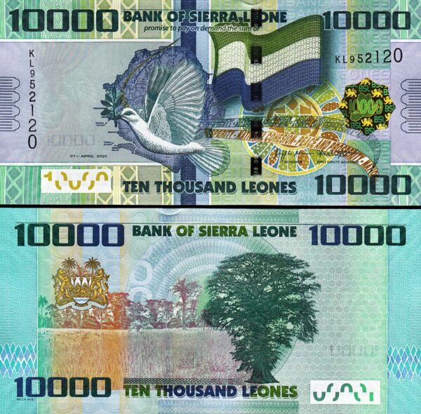 Sierra Leone 10000 Leones 2021, UNC, ½ BUNDLE, Pack of 50 PCS, Consecutive,P-33f - Image 4