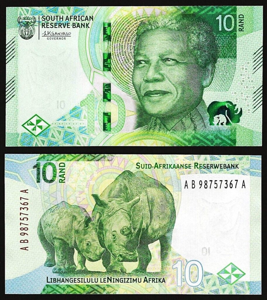 South Africa 10 Rand 2023, UNC- P-New Family Design, Nelson Mandela