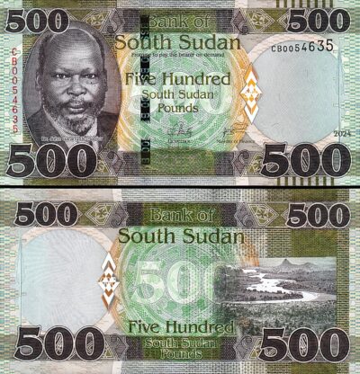 South Sudan 500 Pounds 2024, UNC, P-New