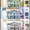 Surinam Suriname 5 Pcs SET, 5 10 20 50 100 Dollars 2012 2020, UNC, P-162 to 166