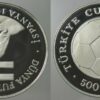 TURKEY 500 LIRA 1982 ,SILVER 925 Ag. ,COMM. UNC COIN, SPAIN FOOTBALL WORLD CHAMP