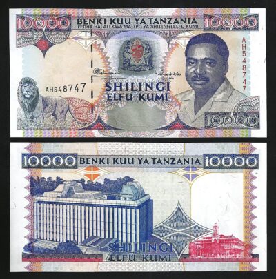 Tanzania 10000 Shillings 1995, UNC, P-29