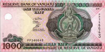 Vanuatu 1000 Vatu 2002, RADAR 346643 UNC, P-10c, Prefix PP