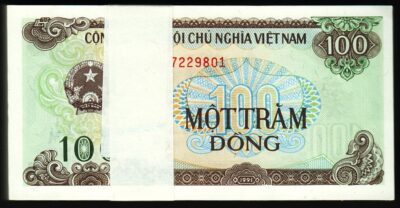 Vietnam 100 Dong 1991 - 1992, UNC, BUNDLE, Pack of 100 PCS, P-105a