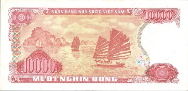 Vietnam 10000 Dong 1993, AU, With Small Pale, P-115 - Image 3