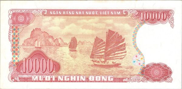 Vietnam 10000 Dong 1993, XF, With Small Pale, P-115 - Image 3