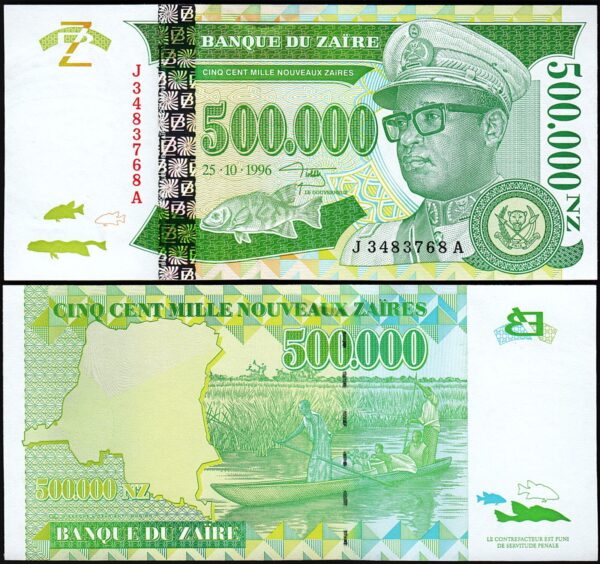 Zaire 500000 Zaires 1996, UNC, P-78