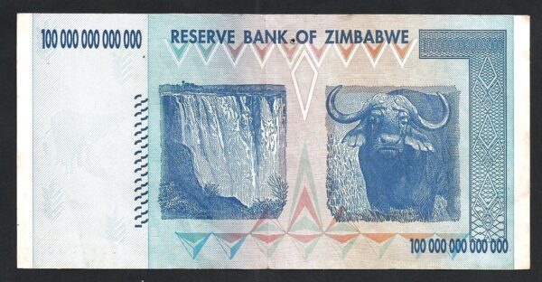 Zimbabwe 100 Trillion Dollars 2008, aXF, P-91, With a Pinhole - Image 3