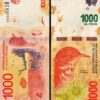 Argentina 1000 Pesos 2017 2021, LOW 000008** First 1000, 5 Pcs LOT, UNC, P-366 R - Image 3