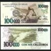Brazil 100 Reais Cruz.on 100000 Cruzeiros,1993 UNC, 10 PCS LOT,Consecutive,P-238 - Image 4