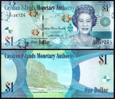 Cayman Islands 1 Dollar 2025 (2024), UNC, QEII, P-38, Prefix D/10 New Sign
