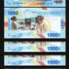 Central African St. 1000 Francs 2020 2022, UNC, 5 PCS LOT, Hybrid Polymer, P-New