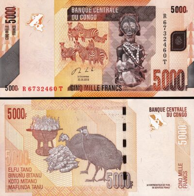 Congo Democratic Rep. 5000 Francs 2022, UNC, P-102d