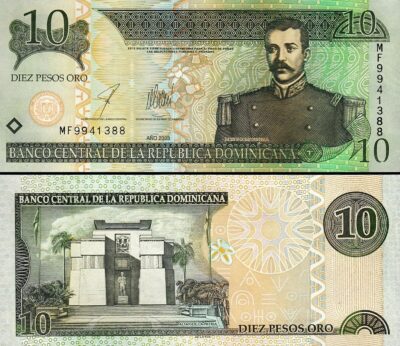 Dominican Republic, 10 Pesos Oro 2003, UNC-, P-168c