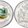 Guyana 100 Dollars 2020, UNC, Coloured, Commemorative Coin, 50 Years Of Republic