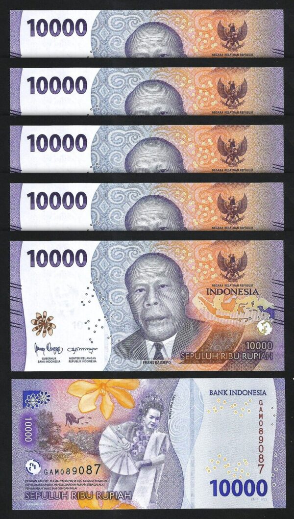 Indonesia 10000 Rupiah 2022, UNC, 20 Pcs Consecutive LOT, P-165 - Image 3