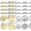Israel 5 x 8 Pcs Coin Set, 1 5 10 Agorot 1/2 1 2 5 10 New Sheqalim 1985 2017 UNC